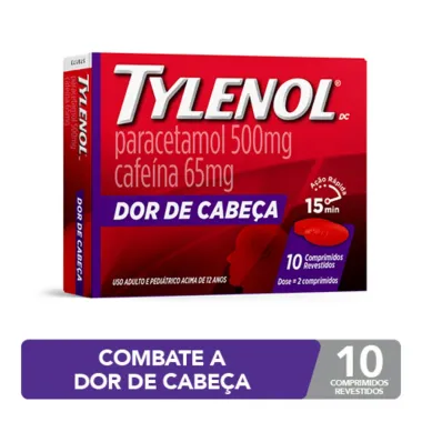 Tylenol Dor de Cabeça com 10 Comprimidos Revestidos