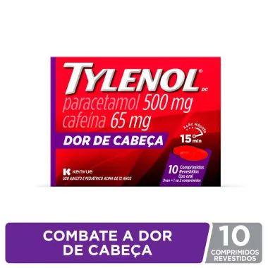 Tylenol Dor de Cabeça com 10 Comprimidos Revestidos