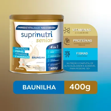 Suprinutri Sênior Suplemento Alimentar 4 em 1 Sabor Baunilha 400g