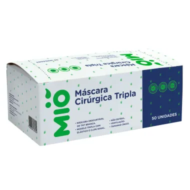 MASCARA MIO CIRURGICA TRIPLA 50UN