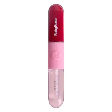 Batom Líquido e Gloss Ruby Rose Duo MOOD Cor LD03 HBF5683 com 9,6g