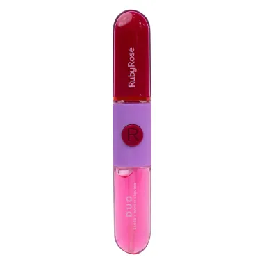 Batom Líquido e Gloss Ruby Rose Duo MOOD Cor LD03 HBF5693 com 9,6g