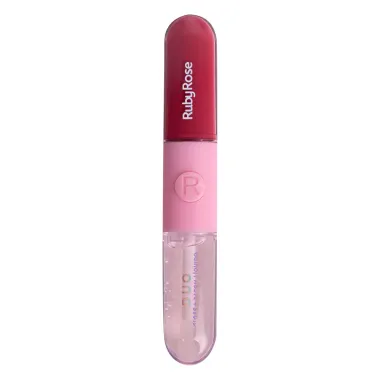 Batom Líquido e Gloss Ruby Rose Duo MOOD Cor D11 HBF56811 com 9,6g