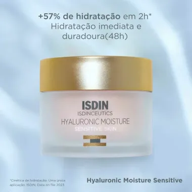 Creme Anti-Idade Isdin Isdinceutics Hyaluronic Moisture Sensitive Skin 50g