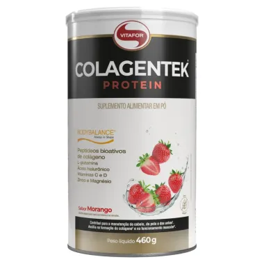 Colagentek Protein Vitafor Suplemento em Pó Morango 460g