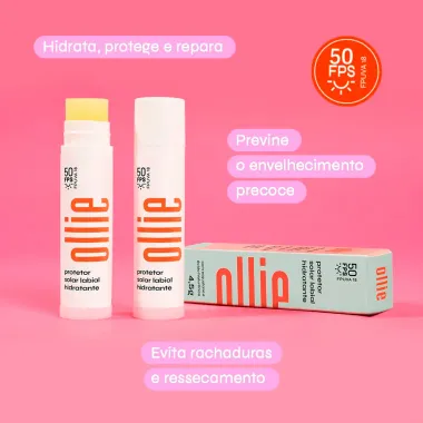 Protetor Solar Labial Hidratante Ollie FPS 50 4,5g