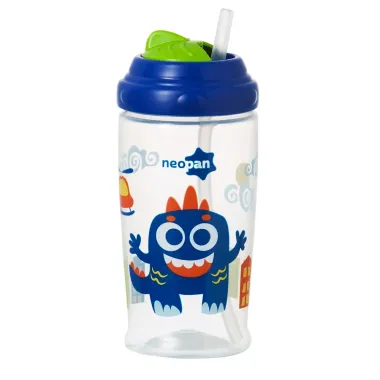 Copo Neopan com Canudo Retrátil 24+ Meses Azul 360ml