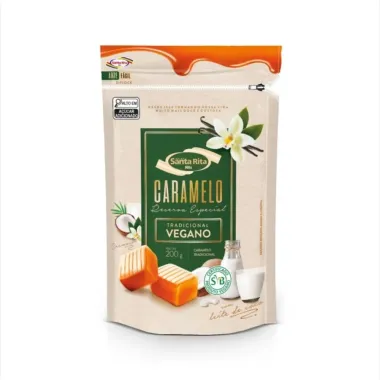 Bala Santa Rita Caramelo com Leite de Coco Tradicional Vegano 200g