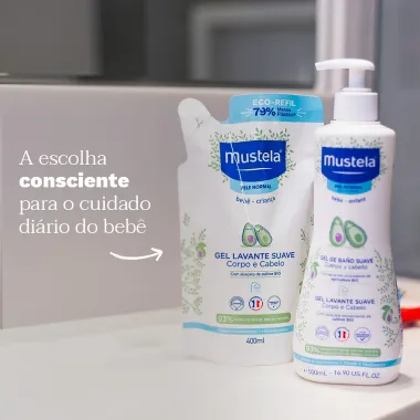 Mustela Gel Lavante Suave com Abacate Orgânico Refil 400ml