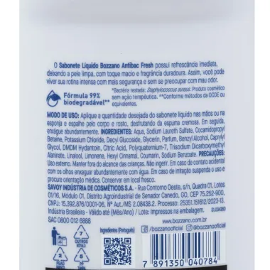 Sabonete Líquido Fresh Bozzano Antibac 240ml