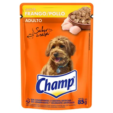Ração Úmida Champ Adulto sabor Frango Sachê 85g