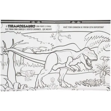 Livro Ler e Colorir Kit 5 em 1 Dinossauros