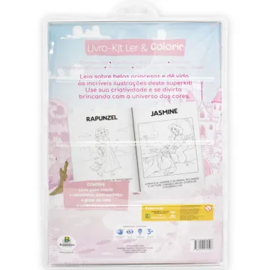 Livro Ler e Colorir Kit 5 em 1 Princesas