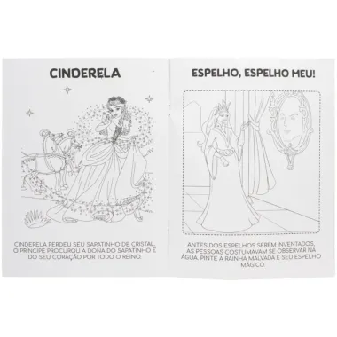 Livro Ler e Colorir Kit 5 em 1 Princesas