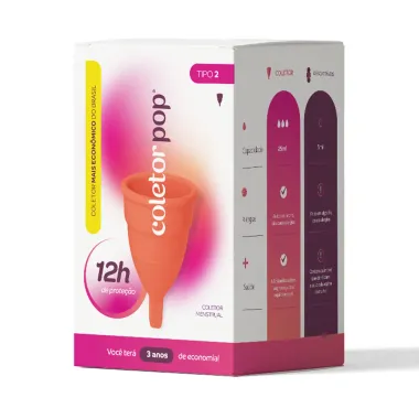 Coletor POP Menstrual Tipo 2 com 1 Unidade