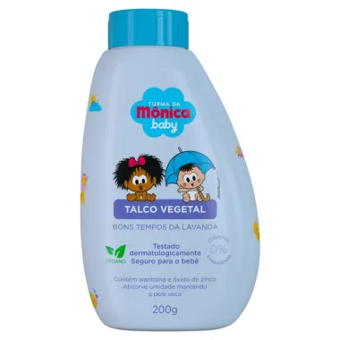 Talco Turma da Mônica Baby Vegetal Bons Tempos da Lavanda 200g