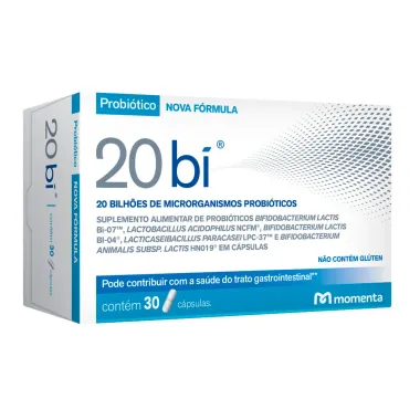 20 b&iacute; Probi&oacute;tico Momenta com 30 C&aacute;psulas