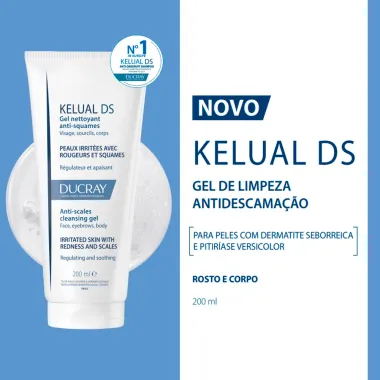 Gel de Limpeza Facial Kelual DS Ducray Anti-descamação 200ml