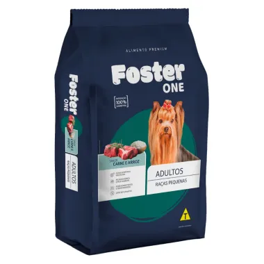 Ração para Cães Foster One Raças Pequenas sabor Carne e Arroz 1kg