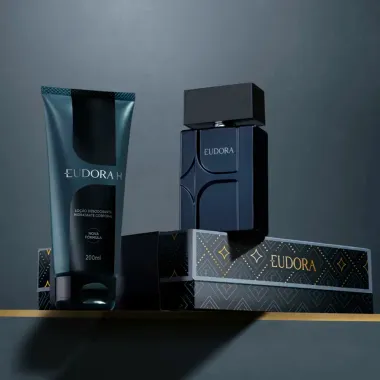 Estojo Eudora H Gift Set Desodorante Colônia e Desodorante Hidratante Corporal Dia dos Pais