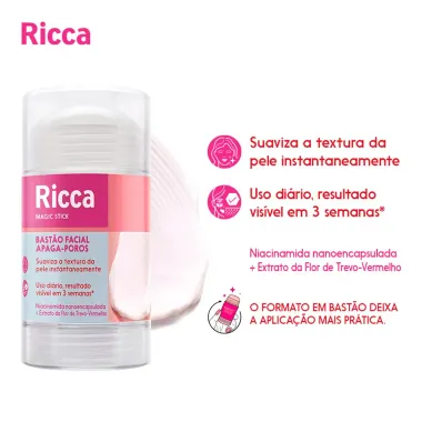 Bastão Facial Ricca Magic Stick Apaga Poros