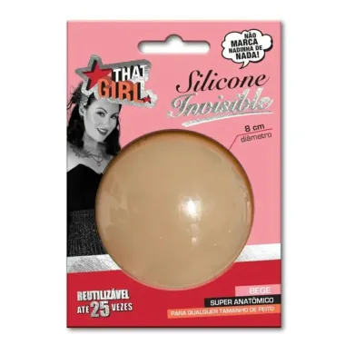 Silicone Invisível That Girl Bege 8cm