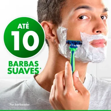 Aparelho de Barbear Gillette Prestobarba3 Sensitive Leve 8 Pague 6 Unidades