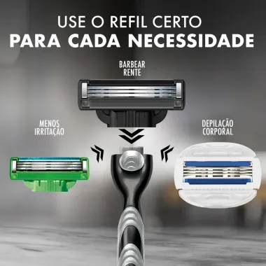 Carga para Aparelho de Barbear Gillette Mach3 Carbono 8 Unidades