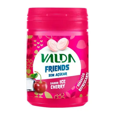 Pastilha Valda Friends Ice Cherry Zero A&ccedil;&uacute;car Pote 50g