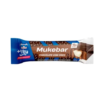 Barra Proteína +Mu Mukebar com 15g de Proteína Chocolate com Coco 60g