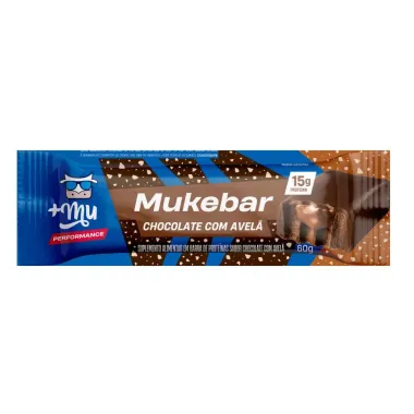 Barra Proteína +Mu Mukebar com 15g de Proteína Chocolate com Avelã 60g