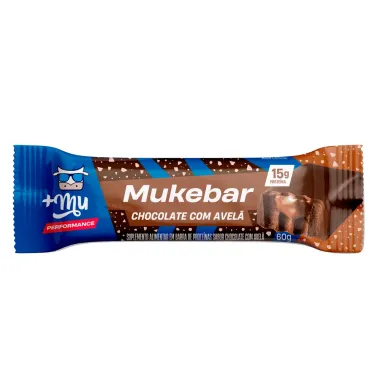 Barra Proteína +Mu Mukebar com 15g de Proteína Chocolate com Avelã 60g