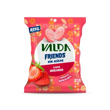 Pastilhas Valda Friends Sabor Morango 25g