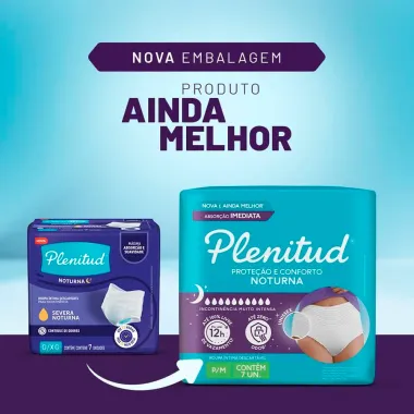 Roupa Íntima Plenitud Noturna P/M com 24 Unidades