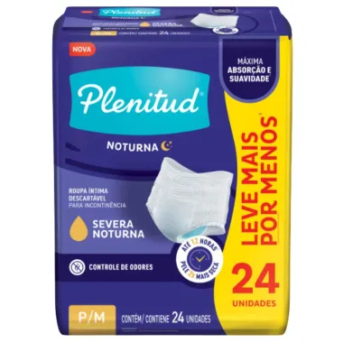 Roupa Íntima Plenitud Noturna P/M com 24 Unidades