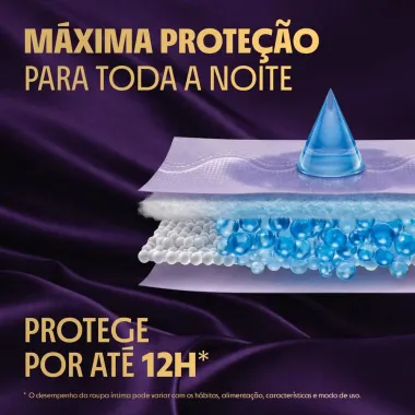 Roupa &Iacute;ntima Plenitud Noturna Tamanho P/M 24 Unidades Descart&aacute;veis Leve Mais Por Menos