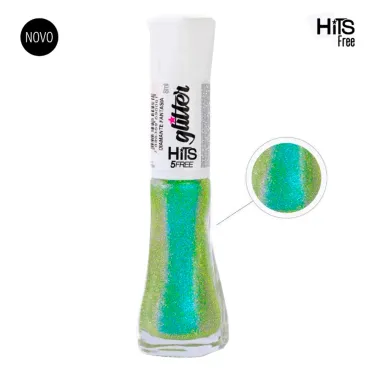 Esmalte Hits 5Free Glitter Cor Diamante Fantasia 8ml