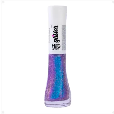 Esmalte Hits 5Free Glitter Cor Diamante Violeta 8ml