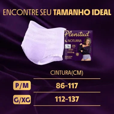 Roupa &Iacute;ntima Plenitud Noturna Unissex Tamanho G/XG 24 Unidades Descart&aacute;vel Leve Mais Por Menos