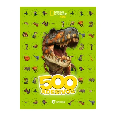 Livro National Geographic Kids Dinossauro Culturama para Colorir com 500 Adesivos