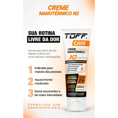 Creme Nanotérmico N3 Toff Care Aquecimento Moderado Hot 50g