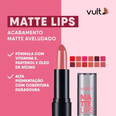 Batom Vult Rosé Matte Lips 3,8g