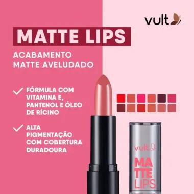 Batom Vult Marsala Matte Lips 3,8g