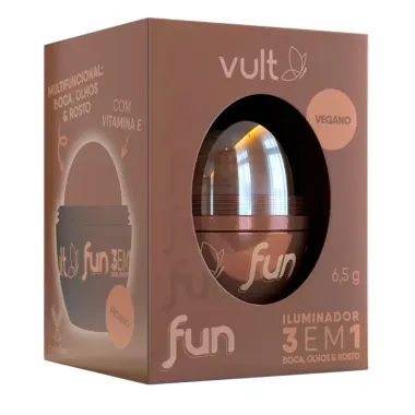 Iluminador Vult Fun 3 em 1 Cor Dourado Radiante 6,5g