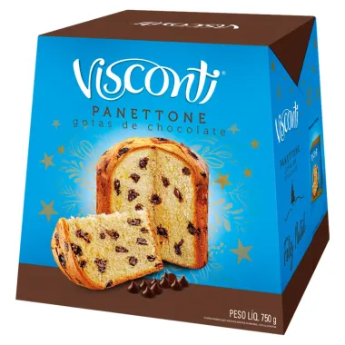 Panettone Visconti Gotas de Chocolate 750g