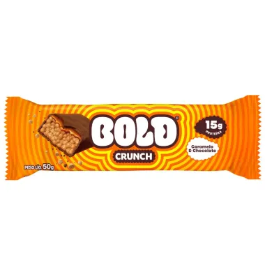 Barra de Proteína Bold Crunch Caramelo & Chocolate 15g de Proteína com 50g