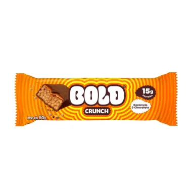 Barra de Proteína Bold Crunch Caramelo & Chocolate 15g de Proteína com 50g