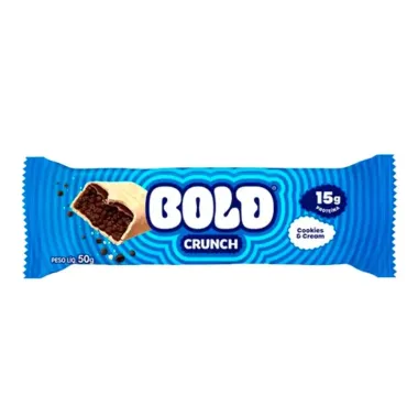 Barra de Proteína Bold Crunch Cookies & Cream 15g de Proteína com 50g