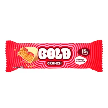 Barra de Proteína Bold Crunch Morango & Chantilly 15g de Proteína com 50g