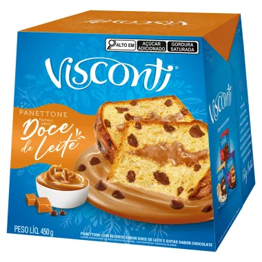 Panettone Visconti Doce de Leite com Gotas de Chocolate 450g